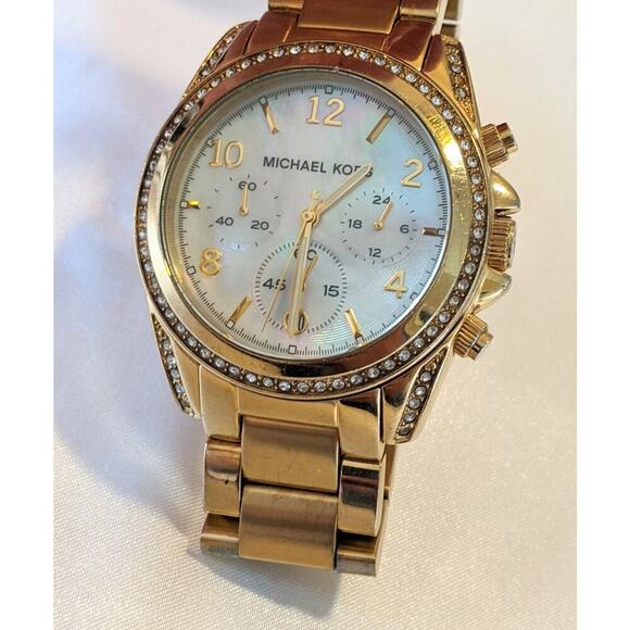 Michael Kors MK5521 Blair Womens Quartz Watch Gold Tone Stainless Steel Crystals - Picture 14 of 14